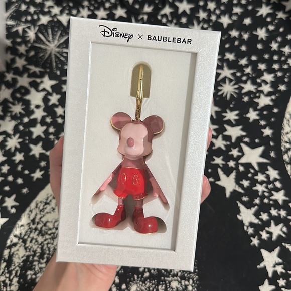 BaubleBar Accessories - Baublebar x Disney Mickey Mouse Multi-Color Red / Pink /Gold Trim Bag Charm